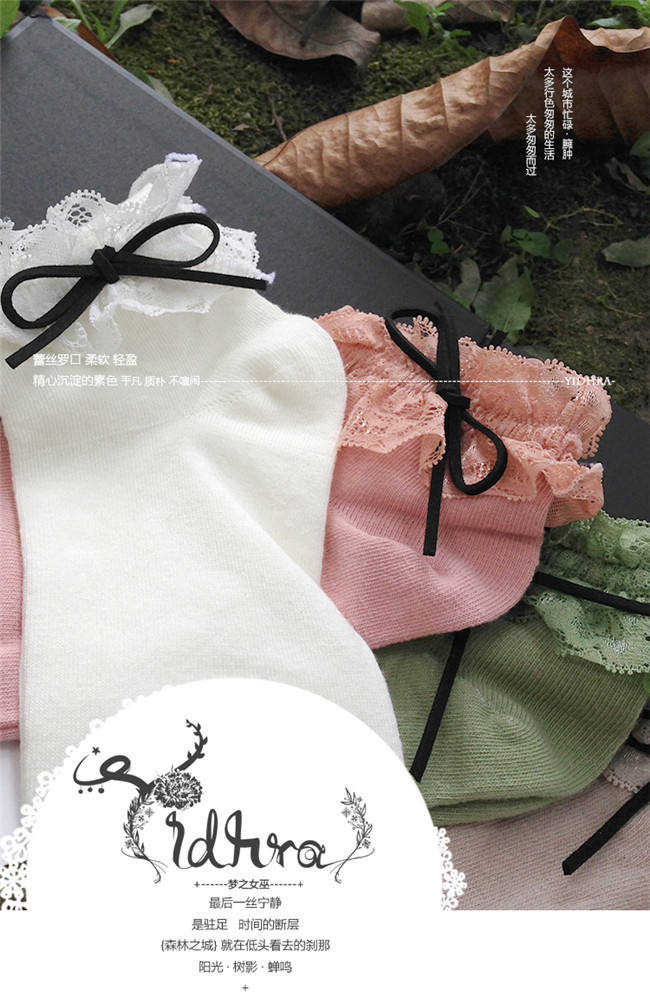 Yidhra  -Forest City- Cotton Lolita Ankle Socks