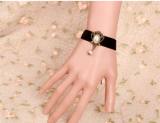 Simple Black Lace Pearl Pendant Lolita Bracelet-OUT