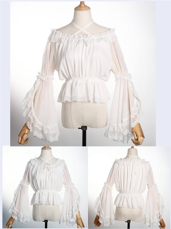 Rock Candy Chiffon Hime Sleeves Inner Lolita Blouse