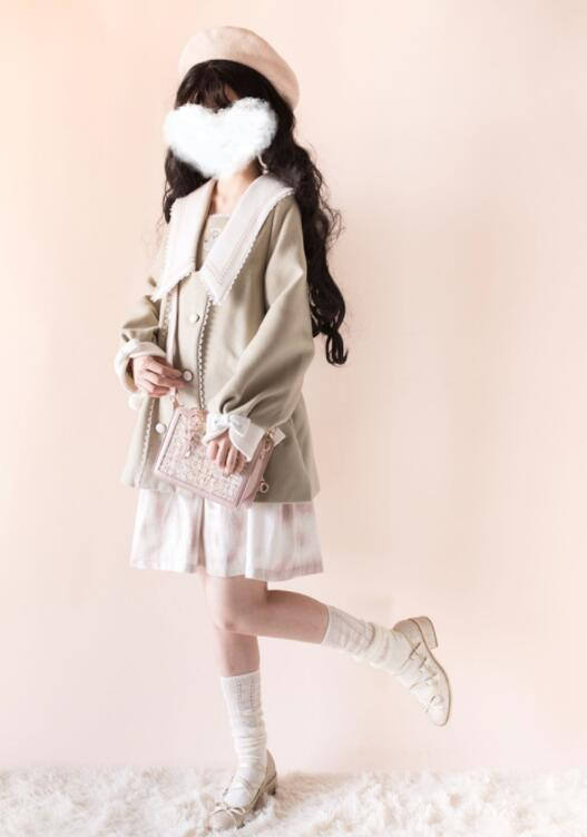 Penny House White Bear Lolita Coat -Ready Made