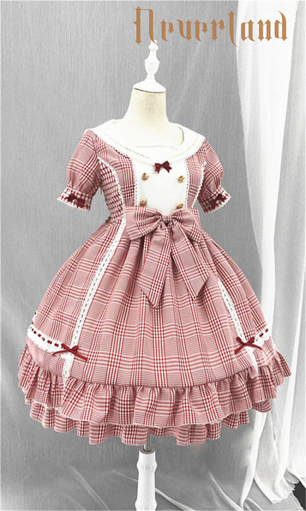 Not Stripe~ Sweet Gingham Lolita OP Dress off