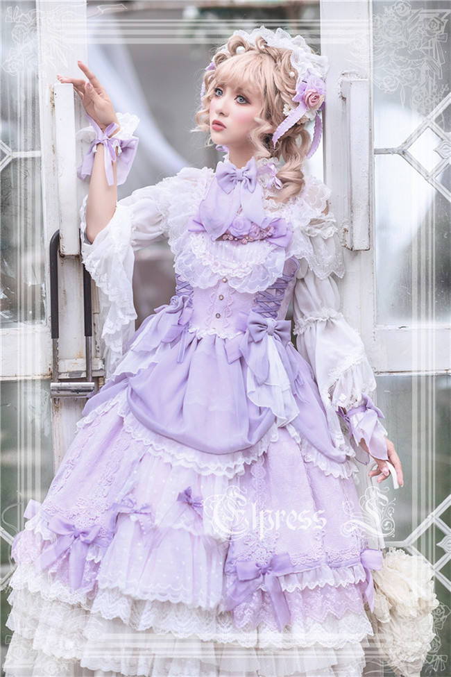 Elpress L ~Christmas D*Romance Ode~ Elegant Lolita JSK -Ready Made Purple M - In Stock
