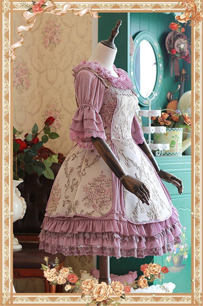 Infanta  -Windsor's afternoon tea- Three-dimensional Relief Lolita JSK + Chiffon Petticoat Set