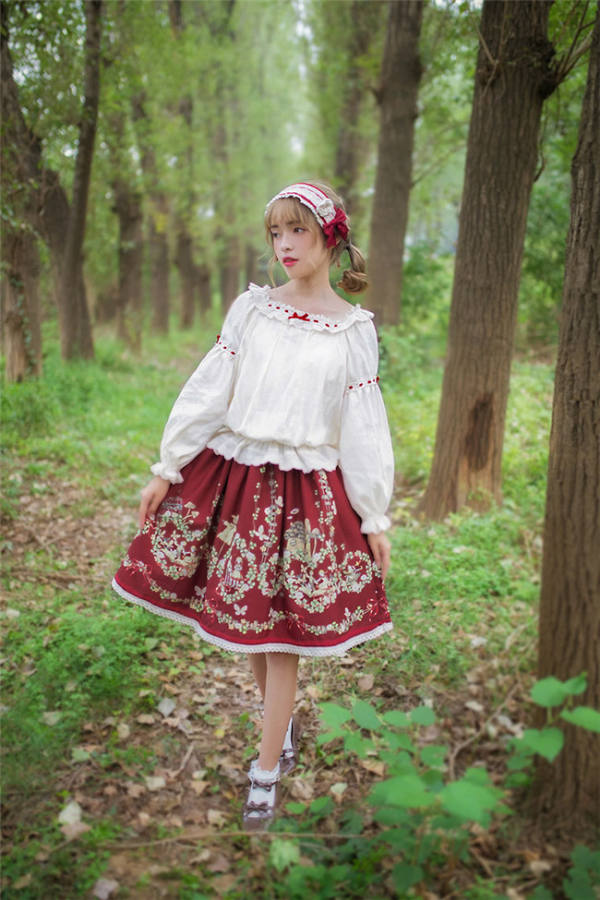 Fleurs et écho~ Lolita Skirt