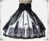 Vingtage Cross & church Printed  Lolita Skirt