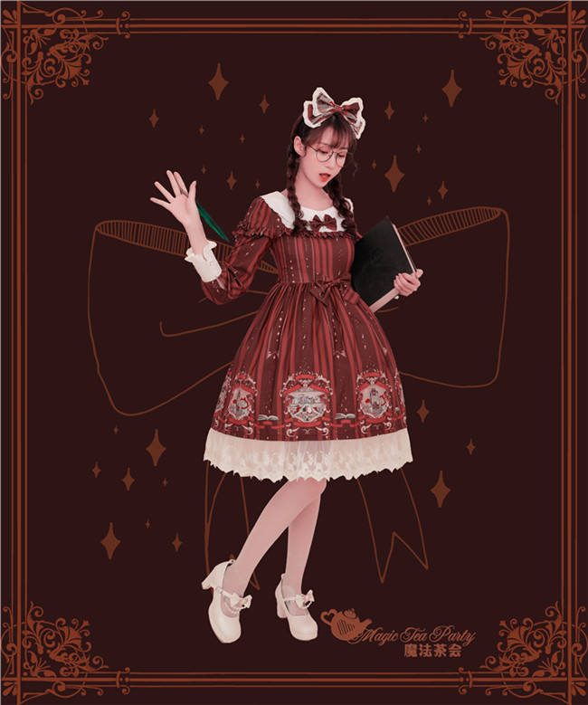 Book Before Sleeping~ Classic Lolita Printed OP
