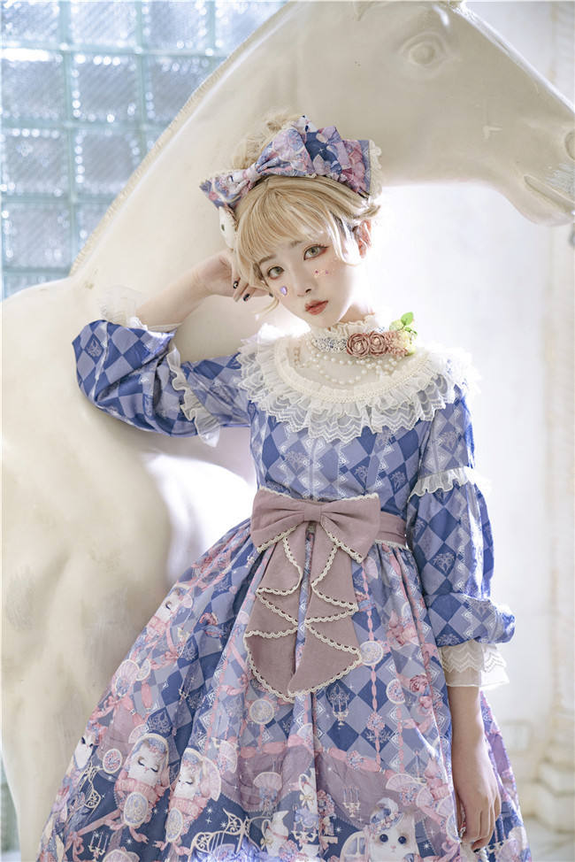 Miss Point ~ Elizabeth Meow ~ Daily Wear Lolita OP/JSK -Custom-tailor Available