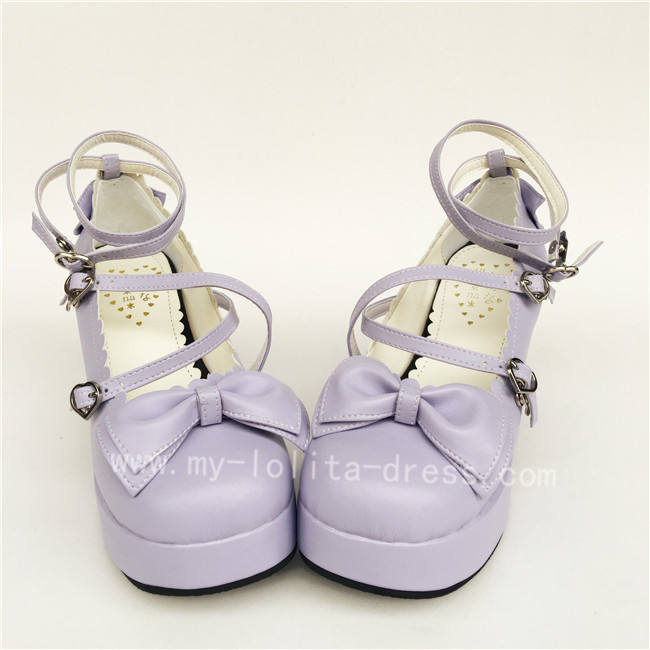 Coffee Bow Lolita Shoes