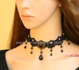Black Gothic Lolita Vintage Neck Lace Pendant-out