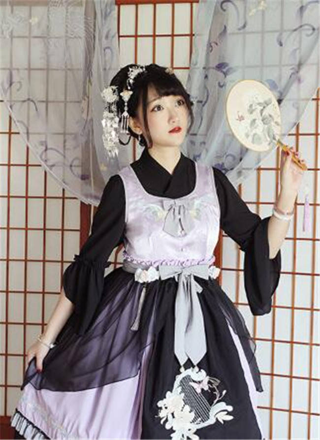The Inlaid Harp ~Qi Lolita JSK Dress With Overskirt