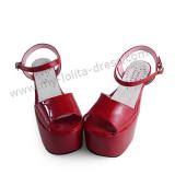 Matte Black High Heel Platform Lolita Sandals