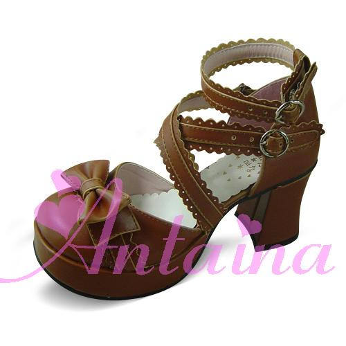 Square Heel Bow Lolita Sandals