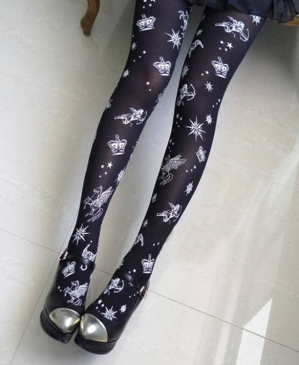 Tutuanna Angel Horse Crown Printed Tights