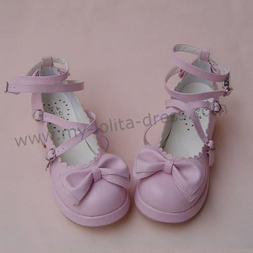 Coffee Bow Lolita Shoes