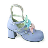 Three Colors Bows Lolita Heels Shoes
