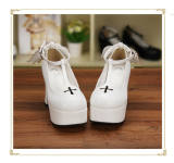 Angelic Imprint- Sweet T-shaped Straps Lolita Square Heel Shoes with Detachable Angel Wings