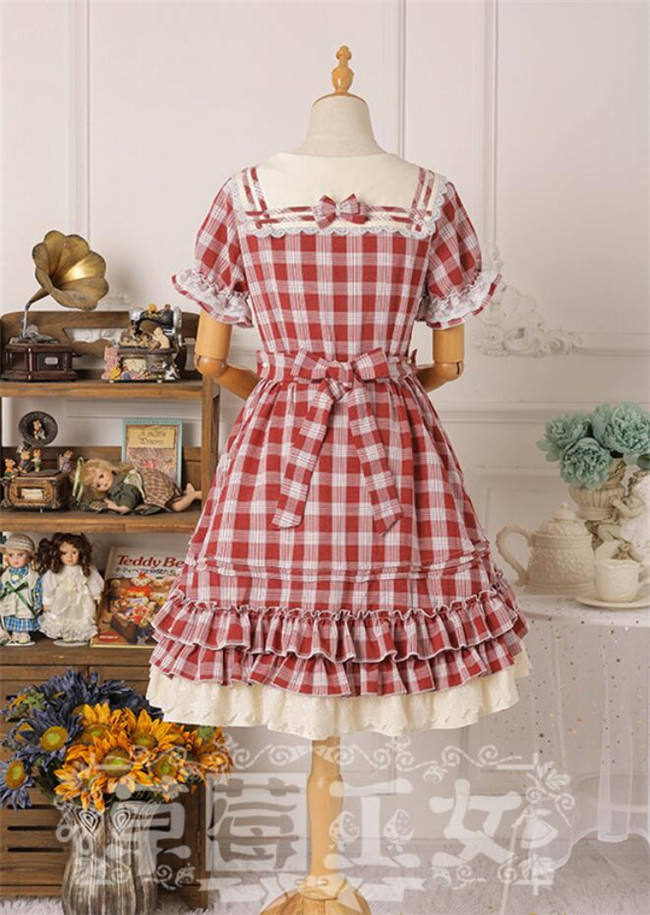 Strawbery Witch ~Sailor Style Gingham Lolita OP
