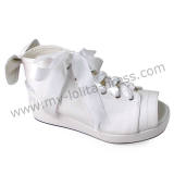 White Sash Bow Lolita Sandals