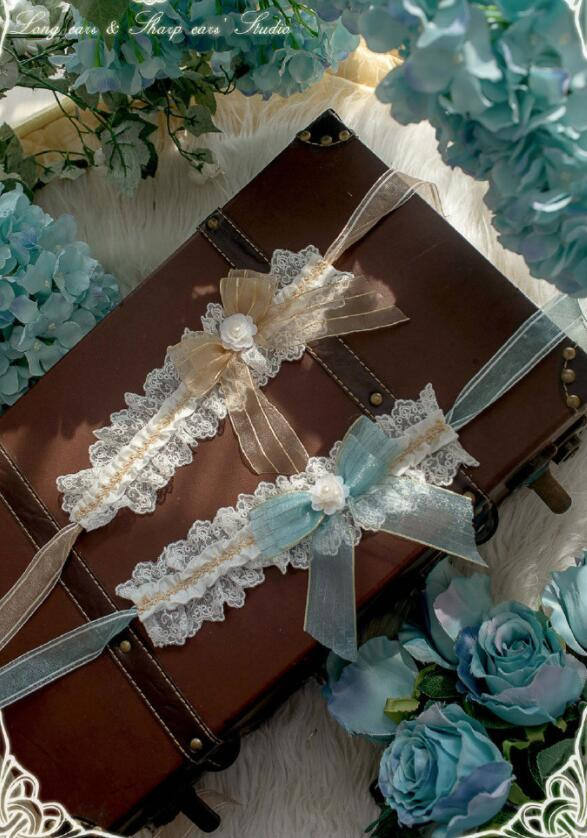 Ode to Love and Vows ~Luxury Lolita Fullset (OP + Necklace + Wristcuffs + Bonnet + Back Yarn) -Ready Made