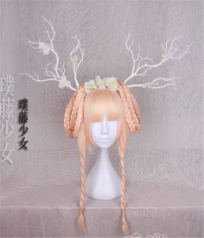 Sweet Honey Pink Lolita Curly Wig with Bangs