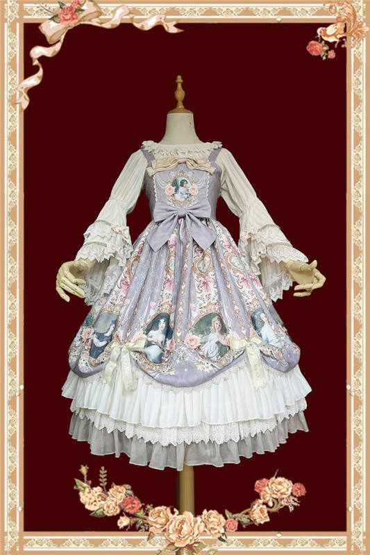 Infanta ~A Portrait of A Little Lady~ Printed Lolita JSK -Ready Made