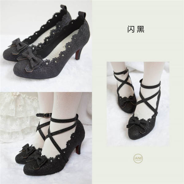 Lost Sister- Sweet Bows Lolita Heels Shoes - 3 Ways Wear