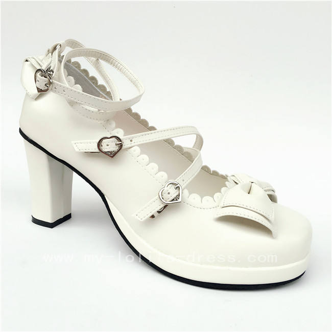 Coffee Bow Lolita Shoes