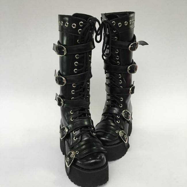 Beautiful Gothic Matt Black Boots