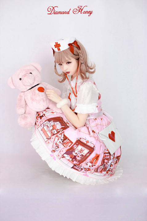 Doll Hospital~ Lolita Printed JSK Dress -out