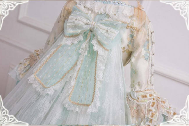 Ode to Love and Vows ~Luxury Lolita Fullset (OP + Necklace + Wristcuffs + Bonnet + Back Yarn) -Ready Made