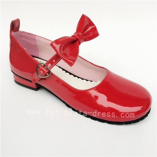 Black Long Belt Lolita Shoes