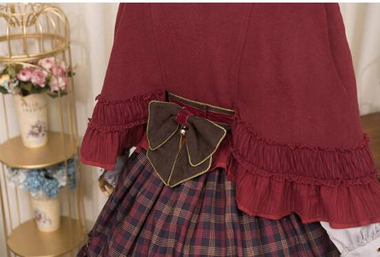 Little Red Riding Hood~ Classic Lolita Fish-bone Skirt + Blouse+Cape-Pre-order Closed
