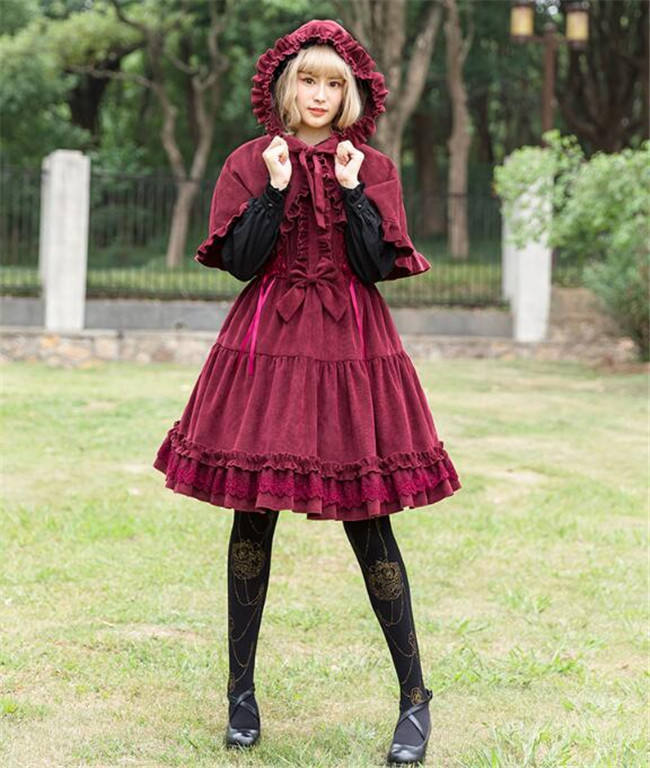The Wolfing Red Riding Hat Thickening Lolita Jumper
