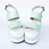 Sweet White Matte Lolita High Platform Sandals