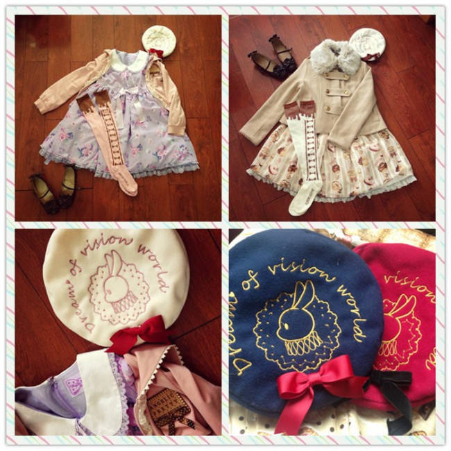 Vision World ~Sweet Bunny~ Embroidery Lolita Beret
