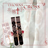 Yidhra -Thorns Cross- Lolita High Socks