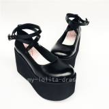 Black Velvet High Platform Women Shoes