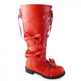 Girl's Sweet Red Lolita Boots