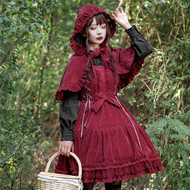 The Wolfing Red Riding Hat Thickening Lolita Jumper