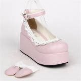 Angelic Imprint- Sweet High Platform Lolita Shoes with Detachable Bow & Ears