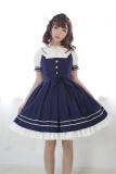 Morningstar Idol Academy~ College Style Lolita Short/Long Sleeves Blouse -out