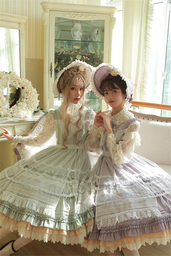 Alice Girl ~When Camellia Blossoms Lolita JSK + Overskirt -Pre-order