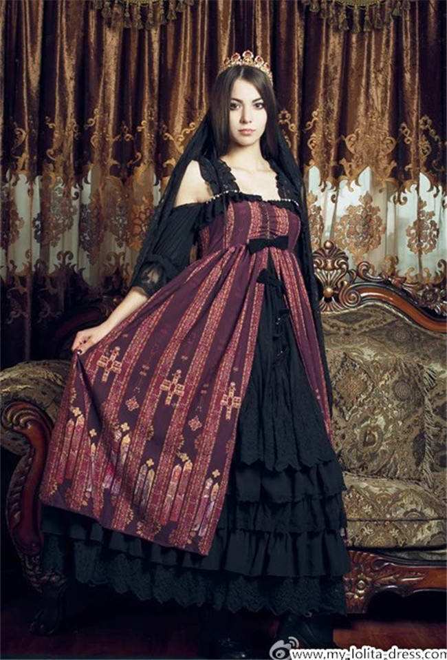 Byzantium~ Elegant Lolita JSK Dress with Front Open Design