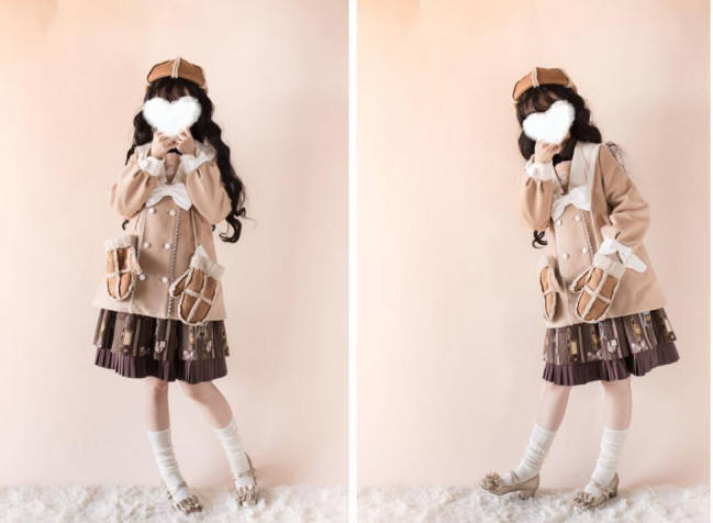 Penny House White Bear Lolita Coat -Ready Made