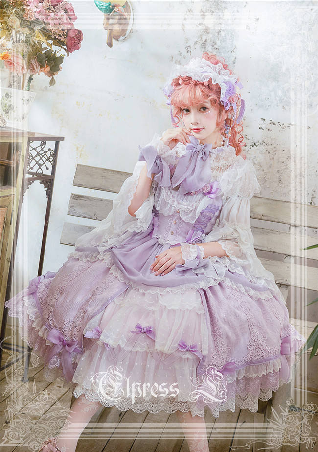 Elpress L ~Christmas D*Romance Ode~ Elegant Lolita JSK -Ready Made Purple M - In Stock
