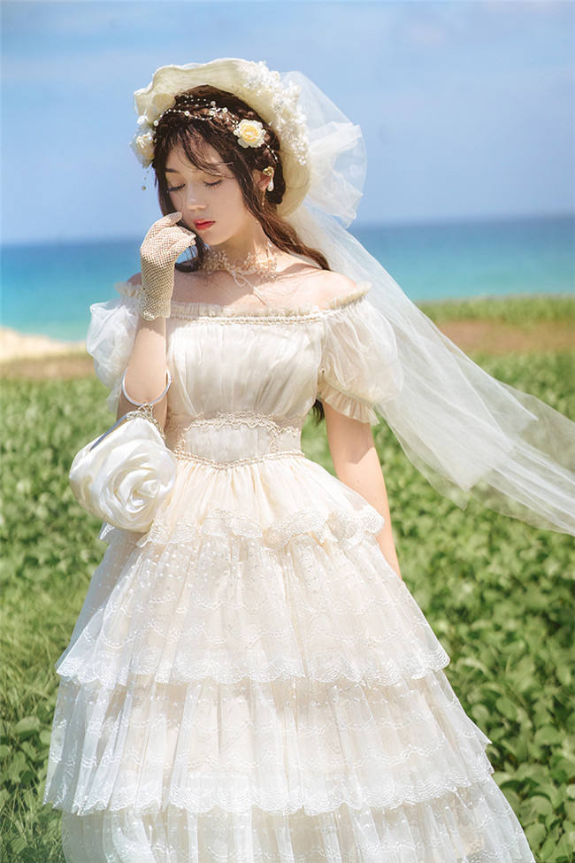 Moon Lover ~ Elegant Lolita OP Bridal Design -Pre-order
