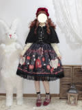 Honey Honey Lolita ~ Chinese Pear-leaved Crabapple Little Red Riding Hood Lolita Normal Waist JSK -Pre-order Closed