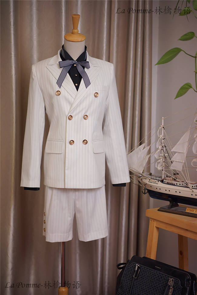 Stripe Series -Ouji Lolita Full Set [--Coat + Vest + Short Pants --]