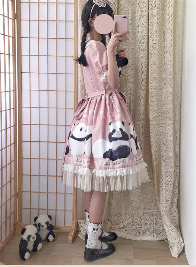 Panda Theme Sweet Lolita OP/JSK-Pre-order Closed