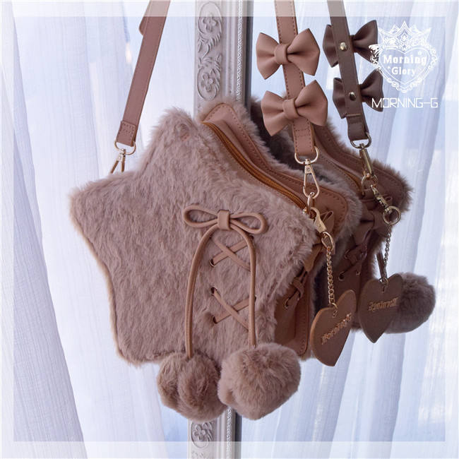 Repair of Love/Star~ Sweet Lolita Fur Hand Bag/Cross-body Bag